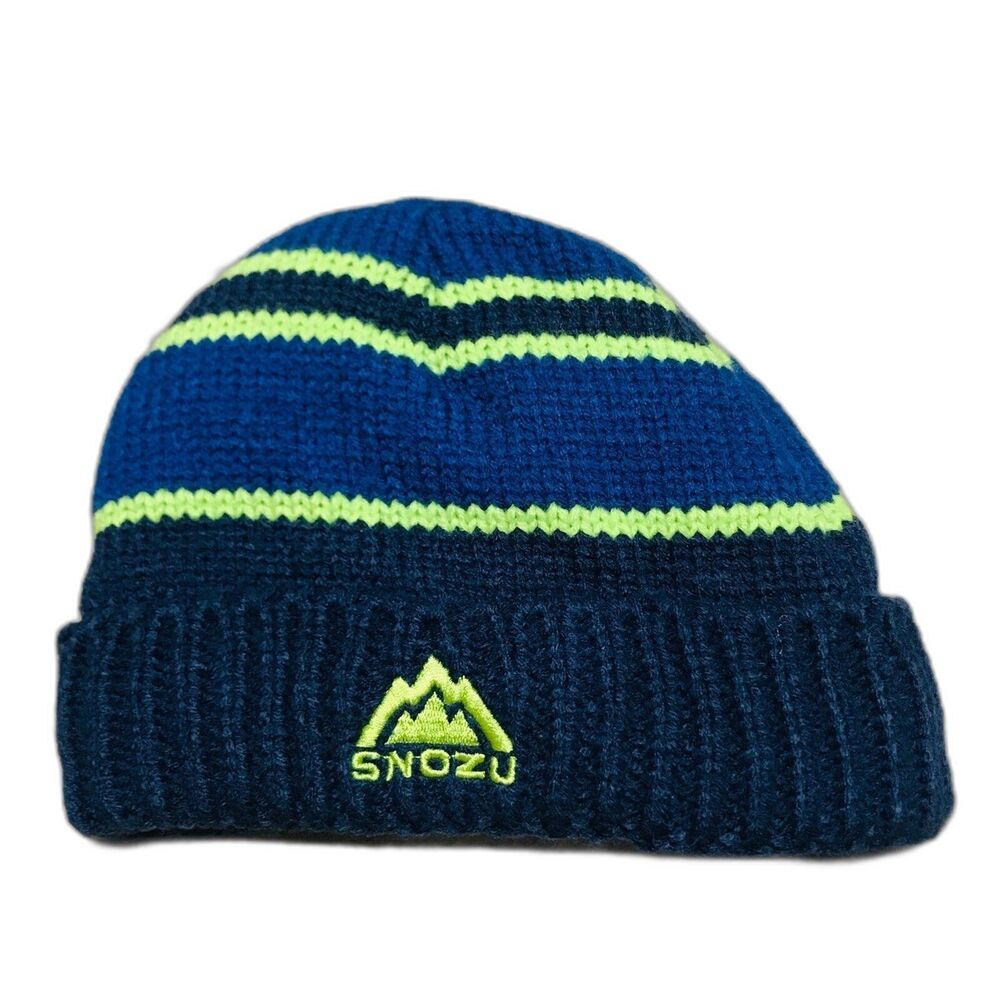 Snozu Toddler Navy and Green Winter Hat Size 4T